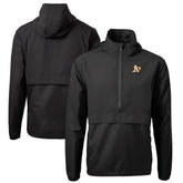 Athletics Cutter & Buck Charter Eco Recycled Half-Zip Anorak Jacket - MLB