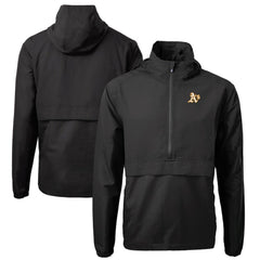 Athletics Cutter & Buck Charter Eco Recycled Half-Zip Anorak Jacket - MLB