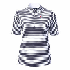 Chicago Cubs Cutter & Buck Women's Virtue Eco Pique Stripe Top - MLB