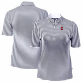 Cleveland Guardians Cutter & Buck Women's Virtue Eco Pique Stripe Top - MLB