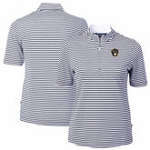 Milwaukee Brewers Cutter & Buck Women's Virtue Eco Pique Stripe Top - MLB