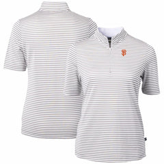 San Francisco Giants Cutter & Buck Women's Virtue Eco Pique Stripe Top - MLB