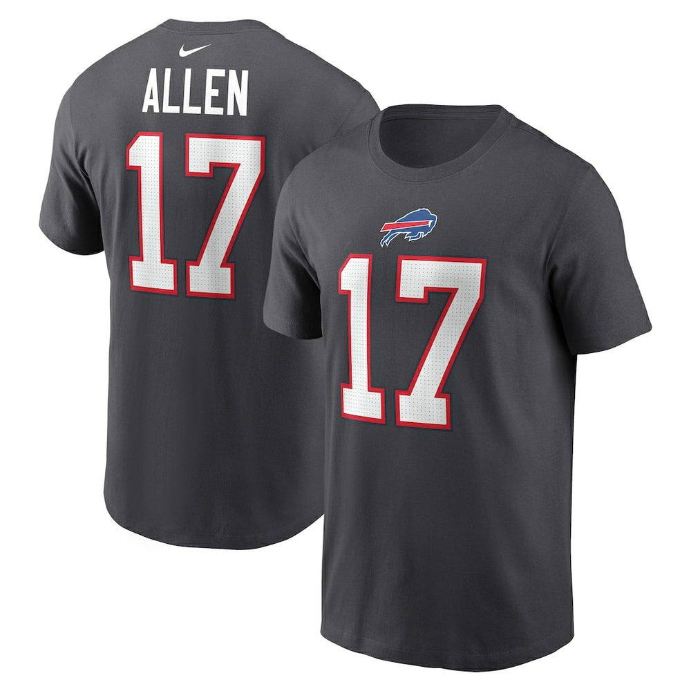 Josh Allen Buffalo Bills Player Name & Number T-Shirt Anthracite | Nike for Sale