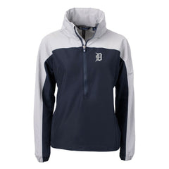 Detroit Tigers Cutter & Buck Women's Charter Eco Recycled Half-Zip Anorak Jacket - MLB