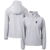 Detroit Tigers Cutter & Buck Women's Charter Eco Recycled Half-Zip Anorak Jacket - MLB