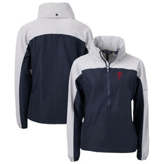 Philadelphia Phillies Cutter & Buck Women's Charter Eco Recycled Half-Zip Anorak Jacket - MLB
