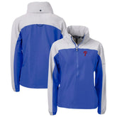 Philadelphia Phillies Cutter & Buck Women's Charter Eco Recycled Half-Zip Anorak Jacket - MLB