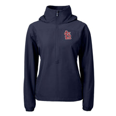 St. Louis Cardinals Cutter & Buck Women's Charter Eco Recycled Half-Zip Anorak Jacket - MLB