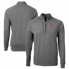 Cincinnati Reds Cutter & Buck Big & Tall Adapt Eco Knit Stretch Recycled Quarter-Zip Pullover Top - MLB