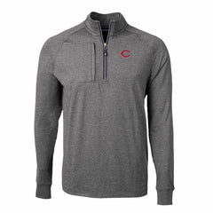 Cincinnati Reds Cutter & Buck Big & Tall Adapt Eco Knit Stretch Recycled Quarter-Zip Pullover Top - MLB