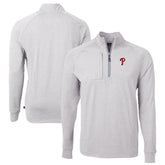 Philadelphia Phillies Cutter & Buck Big & Tall Adapt Eco Knit Stretch Recycled Quarter-Zip Pullover Top - MLB