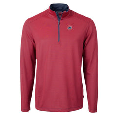 Chicago Cubs Cutter & Buck Virtue Eco Pique Micro Stripe Big & Tall Recycled Quarter-Zip Pullover Top - MLB