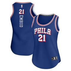 Joel Embiid Philadelphia 76ers Women's Fast Break Player Jersey Icon Edition Royal - NBA