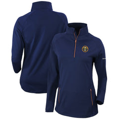 Denver Nuggets Women's Omni-Wick Outward Nine Quarter-Zip Pullover Top Navy - NBA