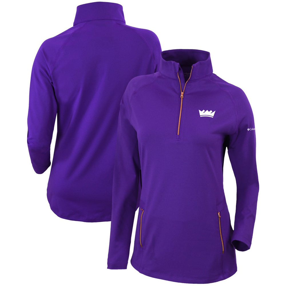 Sacramento Kings Women's Omni-Wick Outward Nine Quarter-Zip Pullover Top Purple - NBA
