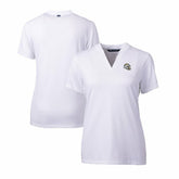 Los Angeles Chargers Cutter & Buck Women's Helmet Logo DryTec Forge Stretch V-Neck Blade Top White | NFL