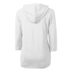 Washington Commanders Cutter & Buck Women's Helmet Logo DryTec Virtue Eco Pique Recycled Half-Zip Pullover Hoodie White | NFL