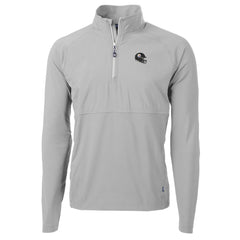 Pittsburgh Steelers Cutter & Buck Helmet Adapt Eco Knit Hybrid Recycled Quarter-Zip Pullover Top Silver | NFL