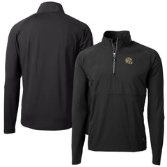 San Francisco 49ers Cutter & Buck Helmet Adapt Eco Knit Hybrid Recycled Quarter-Zip Pullover Top Black | NFL