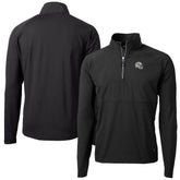 Miami Dolphins Cutter & Buck Helmet Adapt Eco Knit Hybrid Recycled Quarter-Zip Pullover Top Black | NFL