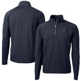 Chicago Bears Cutter & Buck Helmet Adapt Eco Knit Hybrid Recycled Quarter-Zip Pullover Top Navy | NFL