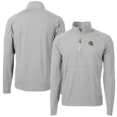 Green Bay Packers Cutter & Buck Helmet Adapt Eco Knit Hybrid Recycled Quarter-Zip Pullover Top Silver | NFL