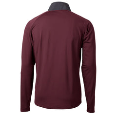 Washington Commanders Cutter & Buck Helmet Adapt Eco Knit Hybrid Recycled Quarter-Zip Pullover Top Burgundy | NFL