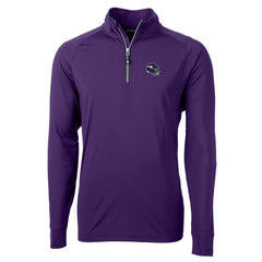 Minnesota Vikings Cutter & Buck Helmet Adapt Eco Knit Stretch Recycled Quarter-Zip Pullover Top Purple | NFL