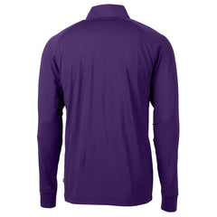 Minnesota Vikings Cutter & Buck Helmet Adapt Eco Knit Stretch Recycled Quarter-Zip Pullover Top Purple | NFL