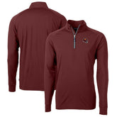 Washington Commanders Cutter & Buck Helmet Adapt Eco Knit Stretch Recycled Quarter-Zip Pullover Top Burgundy | NFL