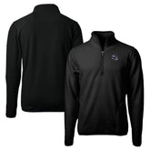 Minnesota Vikings Cutter & Buck Helmet Cascade Eco Sherpa Fleece Quarter-Zip Pullover Jacket Black | NFL