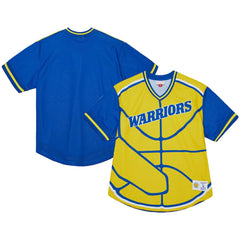 Golden State Warriors Jumbotron 3.0 Mesh V-Neck T-Shirt Gold - NBA