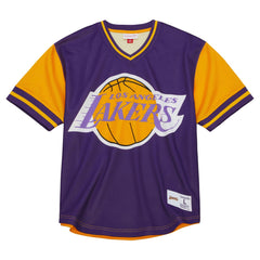 Los Angeles Lakers Jumbotron 3.0 Mesh V-Neck T-Shirt Purple - NBA