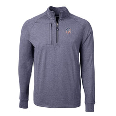 New York Yankees Cutter & Buck Americana Logo Big & Tall Adapt Eco Knit Stretch Recycled Quarter-Zip Pullover Top - MLB