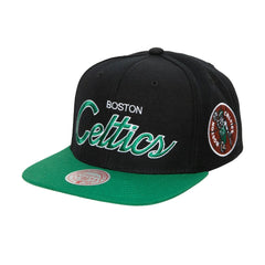 Boston Celtics Hardwood Classics MVP Team Script 2.0 Snapback Hat Black - NBA