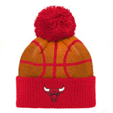 Chicago Bulls Preschool Basketball Head Cuffed Knit Hat with Pom Red - NBA