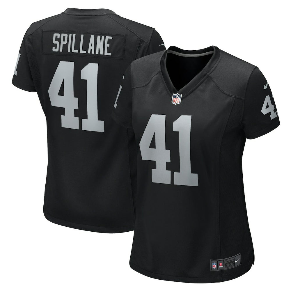 Robert Spillane Las Vegas Raiders Women's Game Player Jersey Black | Nike for Sale