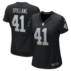 Robert Spillane Las Vegas Raiders Women's Game Player Jersey Black | Nike for Sale