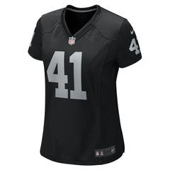 Robert Spillane Las Vegas Raiders Women's Game Player Jersey Black | Nike for Sale