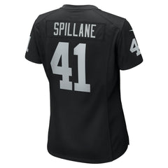 Robert Spillane Las Vegas Raiders Women's Game Player Jersey Black | Nike for Sale