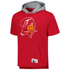 Tampa Bay Buccaneers Postgame Short Sleeve Hoodie Red | Mitchell & Ness