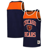 Chicago Bears Heritage Colorblock Tank Top Navy/Orange | Mitchell & Ness