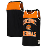 Cincinnati Bengals Heritage Colorblock Tank Top Black/Orange | Mitchell & Ness