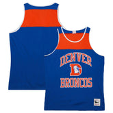 Denver Broncos Gridiron Classics Heritage Colorblock Tank Top Royal/Orange | Mitchell & Ness