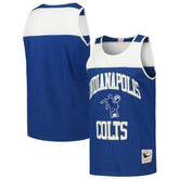 Indianapolis Colts Heritage Colorblock Tank Top Royal/White | Mitchell & Ness