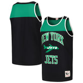 New York Jets Heritage Colorblock Tank Top Black/Green | Mitchell & Ness