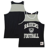 Las Vegas Raiders Heritage Colorblock Tank Top Black/Silver | Mitchell & Ness