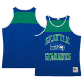 Seattle Seahawks Heritage Colorblock Tank Top Royal/Green | Mitchell & Ness