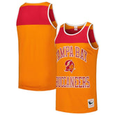Tampa Bay Buccaneers Gridiron Classics Heritage Colorblock Tank Top Orange/Red | Mitchell & Ness