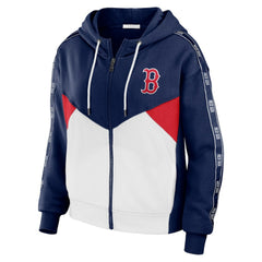 Boston Red Sox WEAR by Erin Andrews Women's Color Block Full-Zip Hoodie - MLB